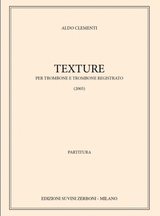 Texture per trombone e trombone registrato Partitur