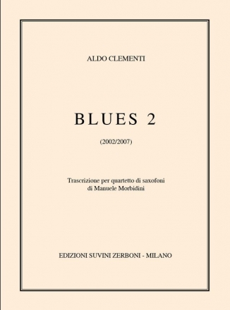 Blues 2 per quartetto di saxofoni Partitur