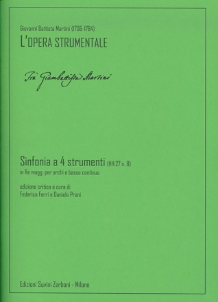 Sinfonia a 4 strumenti 2 Violins, Viola and Basso Continuo Partitur