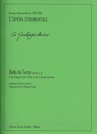 Ballo da Turco (HH.35 n. 1) 2 Oboes, Strings and Basso Continuo Partitur