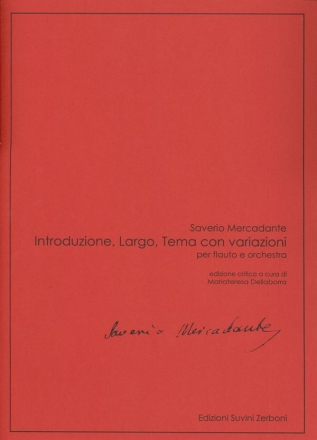 Introduzione, Largo, Tema Con Variazioni Flute and Orchestra Partitur