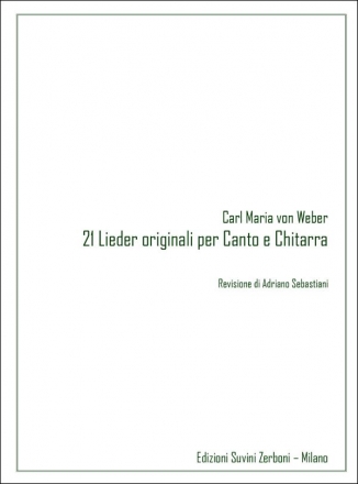 21 Lieder  per voce e chitarra Partitur