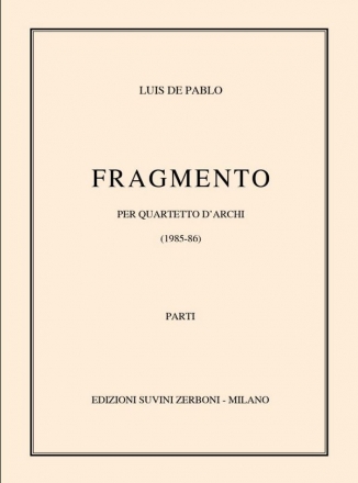 Fragmento Streichquartett Partitur + Stimmen