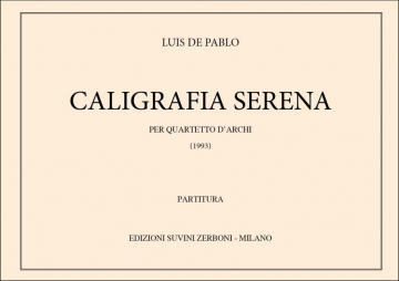 Caligrafia Serena Streichquartett Partitur