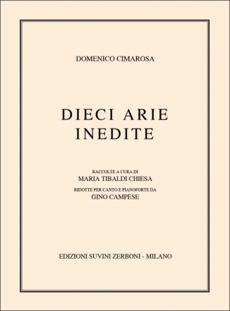 Domenico Cimarosa, Dieci Arie Inedite Vocal and Piano Buch