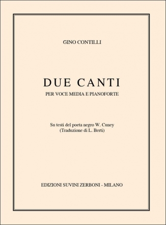 Gino Contilli, Due Canti Vocal and Piano Partitur