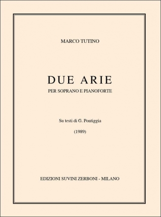 Due Arie Soprano and Piano Partitur