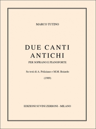 Due Canti Antichi Soprano and Piano