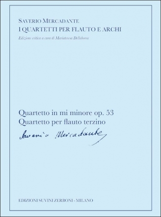 Quartetto in mi minore op.53 Flute, Violin, Viola and Cello Partitur + Stimmen