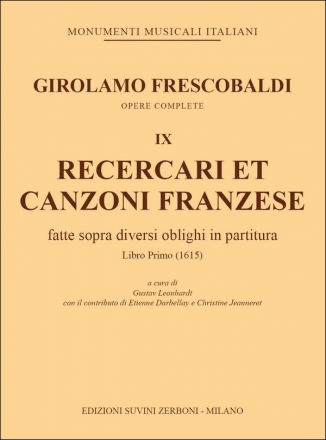 Recercari et canzoni franzese Organ or Cembalo Buch + Einzelstimme