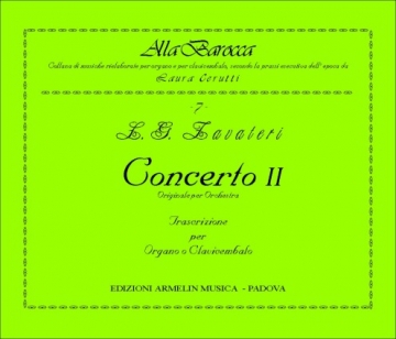 Zavateri, Lorenzo Gaetano Concerto II. Trascrizione per Organo o Clavicembalo