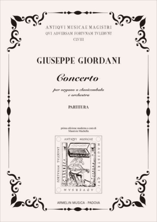 Giordani, Giuseppe Concerto per organo o cembalo e orchestra.