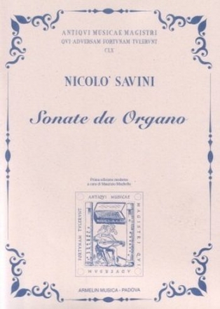 Savini, Nicol Sonate da organo.