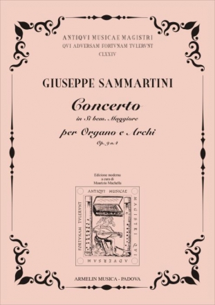 Sammartini, Giuseppe Concerto in Si bem.  magg. per Organo e orch. op. 9 n. 4