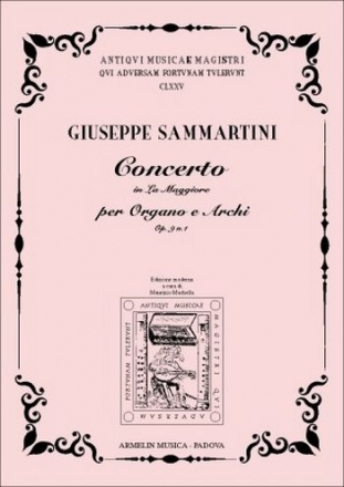 Sammartini, Giuseppe Concerto in La magg. per Organo e orch. op. 9 n. 1