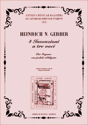 Gerber, Heinrich N. 4 Invenzioni a 3 voci per Organo