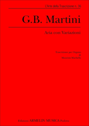 Martini, Giovanni Battista Aria con variazioni. . Trascrizione per Organo