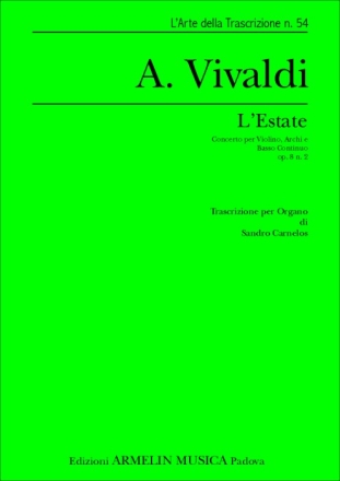 Vivaldi, Antonio L'Estate. Trascrizione per Organo