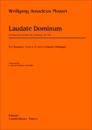 Mozart, Wolfgang Amadeus Laudate Dominum da 'Vesperae solemnes de Confessore' KV 339. Riduzione