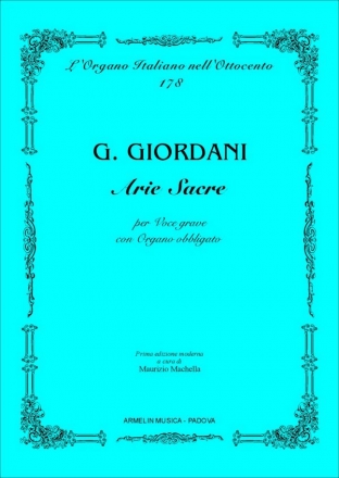 Giordani, Giuseppe Arie sacre per voce grave e organo obbligato