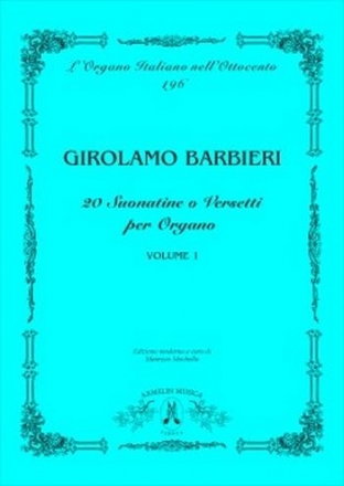 Barbieri, Girolamo 20 Suonatine o Versetti per Organo, vol. 1