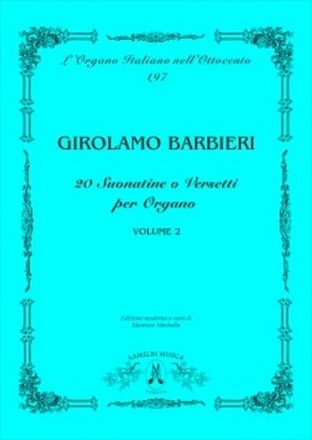 Barbieri, Girolamo 20 Suonatine o Versetti per Organo, vol. 2