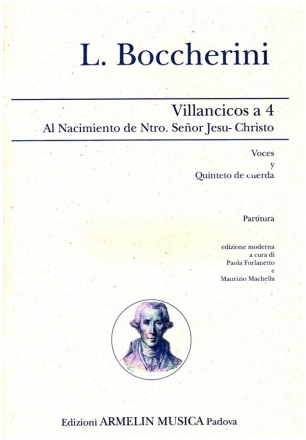 Villancicos a 4 - Al Nacimiento de Ntro. Senor Jesu-Cristo per voces y quinteto de cuerda partitura