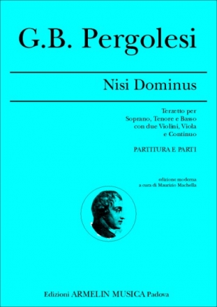 Pergolesi, Giovanni Battista Nisi Dominus. Terzetto per Soprano, Tenore e Basso con due violini, Vi