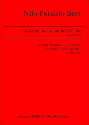 Peraldo Bert, Nilo Variazioni su uno studio di F. Sor, op 34 n. 2. Per 2 Mandolini (o Vio