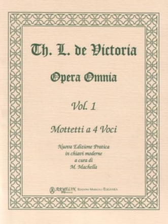 Victoria, Tomas Luis de Opera Omnia vol. 1: Mottetti a 4 voci