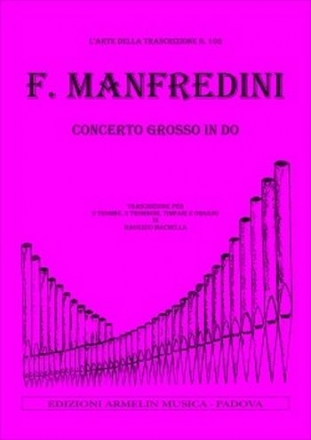 Manfredini, Francesco Onofrio Concerto Grosso in Do. Trascrizione per 2 trombe, 2 tromboni, timpani