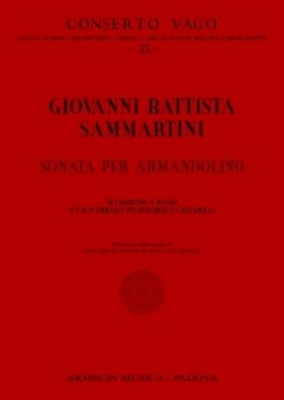 Sonata per armandolino per mandolino e basso(clavicembalo/pianoforte o chitarra)