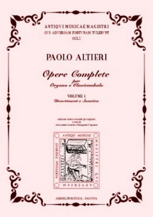 Altieri, Paolo Opere per Organo e Clavicembalo, vol. 1. Divertimenti e Sonatine per C