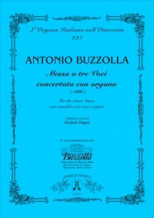 Messa a tre voci concertata con organo a 3 solisti, coro maschile e organo partitura