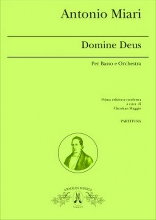 Miari, Antonio Domine Deus. Per Basso e Orchestra. Partitura