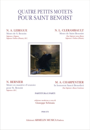 Autori Vari Quatre petits Motets pour Saint Benot. Per soprano (2 soprani), organ