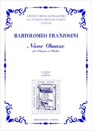 Franzosini, Bartolomeo Nove danze per l'organo a cilindro