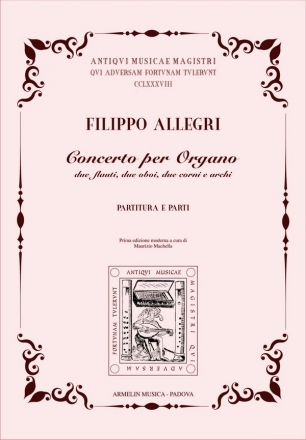 Concerto per organo, 2 flauti, 2 oboi, 2 corni e archi partitura e parti