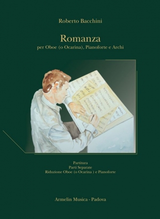 Bacchini, Roberto Romanza per Oboe (o Ocarina), Pianoforte e Archi. Partitura, Parti sep