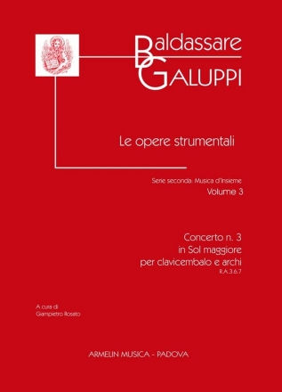 Galuppi, Baldassare pere Strumentali. Serie seconda: Musica d'insieme. Vol. 3. Concerto in