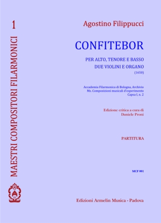 Agostino Filippucci, Confitebor ATB, 2 Violins and Organ Partitur + Stimmen