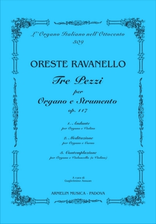 Oreste Ravanello, Tre pezzi per organo e strumento, op 117 Organ and Instrument Buch