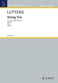 Lutyens, Elisabeth String Trio op. 57 fr Violine, Viola und Violoncello Studienpartitur