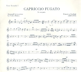 Capriccio fugato fr 10 Blockflten (SSSSAATTBB) Einzelstimme Tenor-Blockflte I