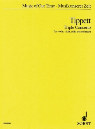 Tippett, Sir Michael Triple Concerto fr Violine, Viola, Violoncello und Orchester Studienpartitur