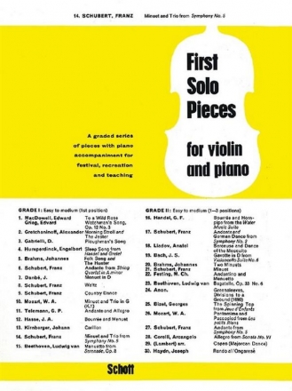 Menuett und Trio fr Violine (1. Lage) und Klavier