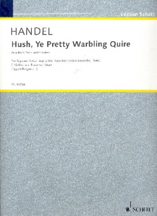 Hush Ye pretty warbling Quire fr Sopran, Sopraninoblockflte (Altblockflte/Flte), 2 Violinen und  Partitur und Stimmen (en)