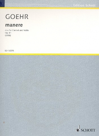 Manere op.81 fr Klarinette und Violine 2 Spielpartituren