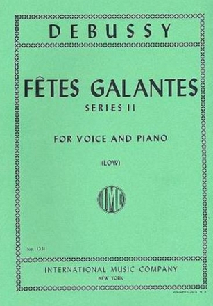 Claude Debussy, Fetes Galantes Ii Serie (Fr.) Soprano or Tenor Voice and Piano