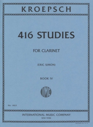 F. Kroepsch, 416 Studi Vol. 4 (Simon) for clarinet